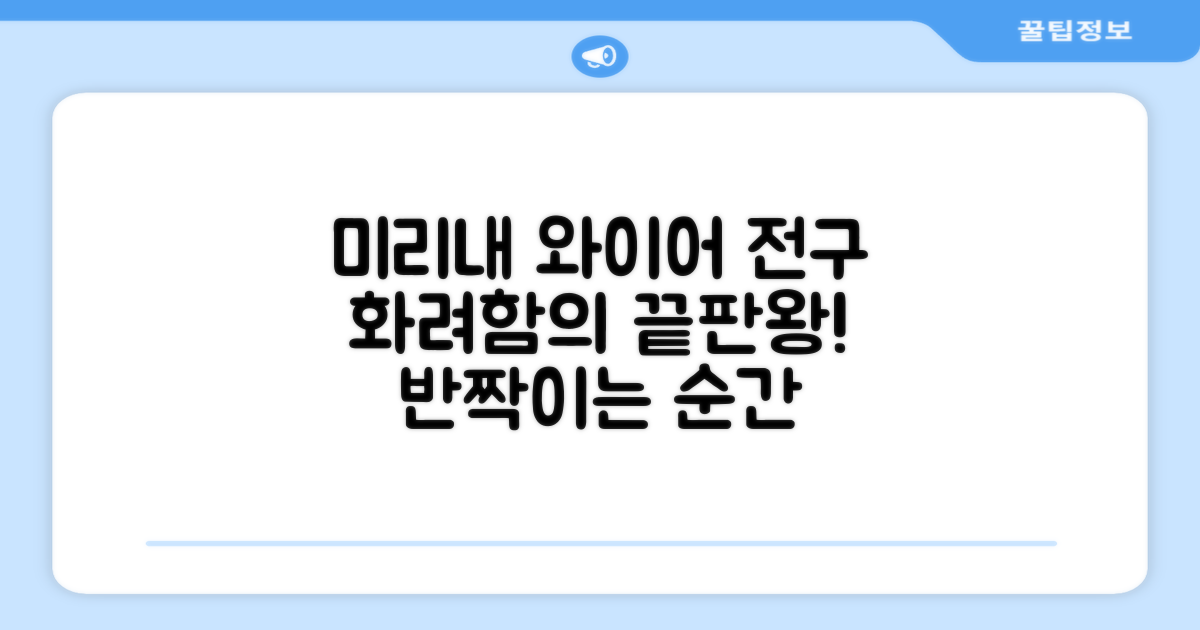 미리내 와이어 전구의 화려함