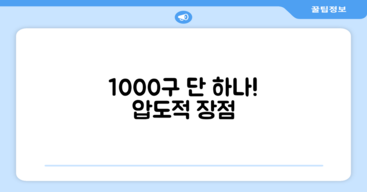 1000구 1가지 장점