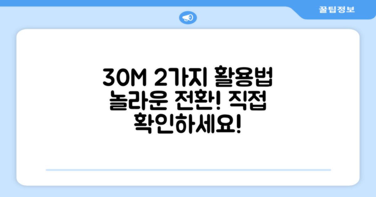 30M 2가지 활용법