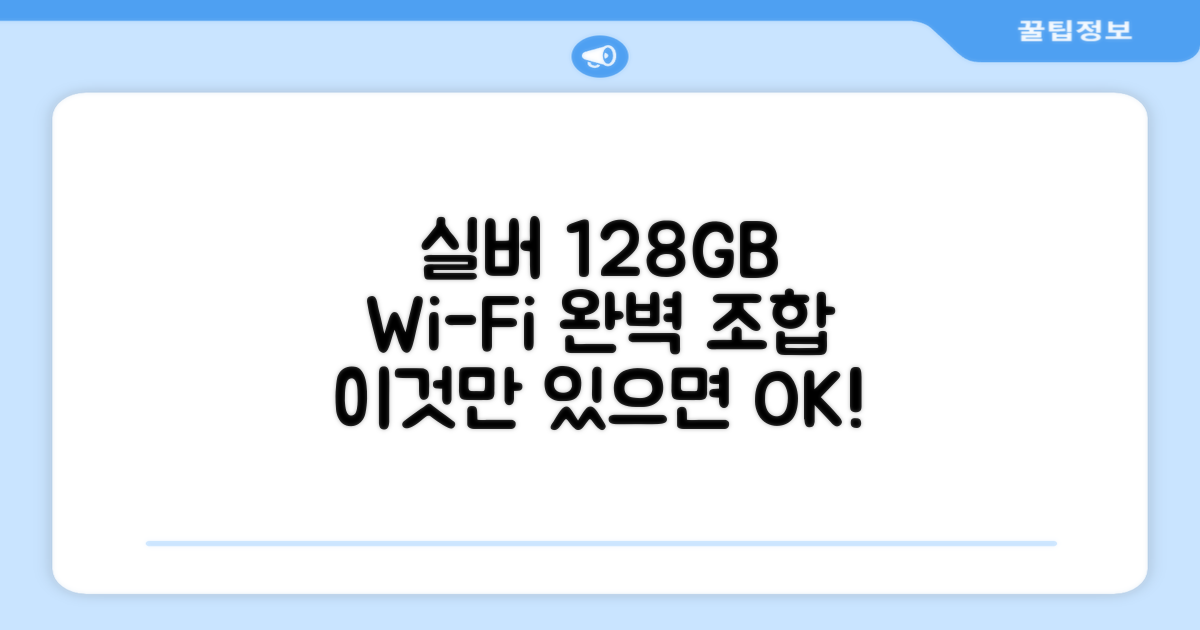 실버, 128GB, Wi-Fi 완벽 조합