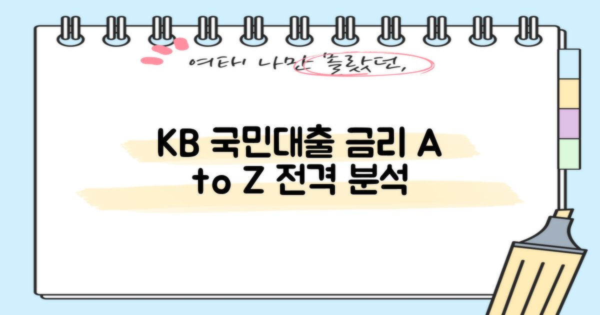 국민은행 대출 금리 A to Z: 신용, 주택, 전세, 소액대출 완벽 분석
