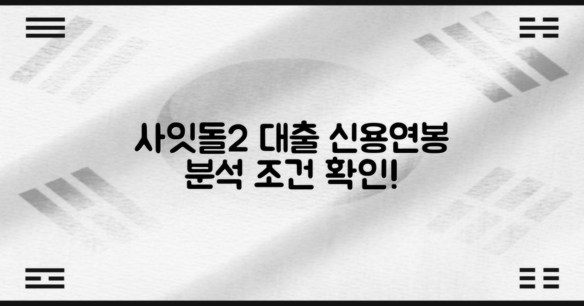 사잇돌2 대출: 신용점수 및 연봉 조건 상세 분석