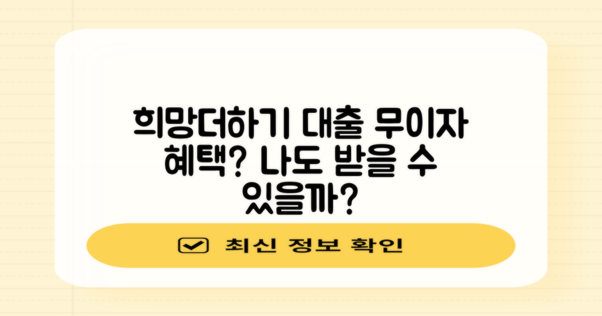 소상공인 희망더하기 대출: 사회연대은행 무이자 대출, 혹시 나도 혜택받을 수 있을까?