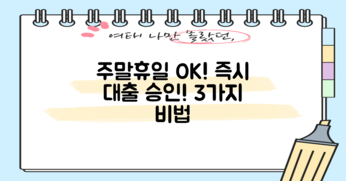 3가지: 주말/휴일에도 OK! 즉시 대출 승인받는 법