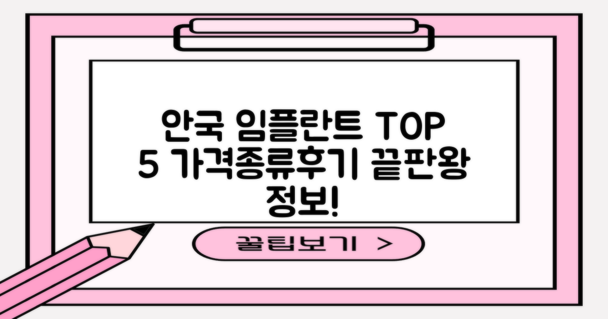 안국동 임플란트 TOP 5: 가격, 종류, 후기 끝판왕!