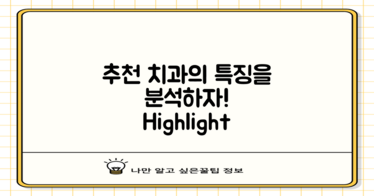 추천 치과의 특징 분석