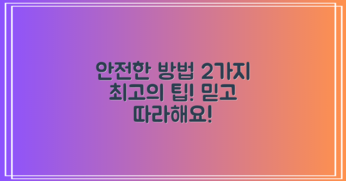 2가지 안전한 방법