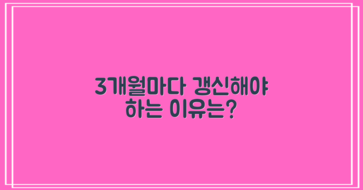 3개월마다 갱신해야 하는 이유