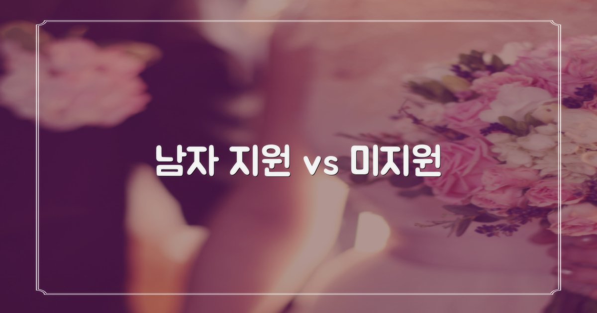 남자 지원 vs 미지원