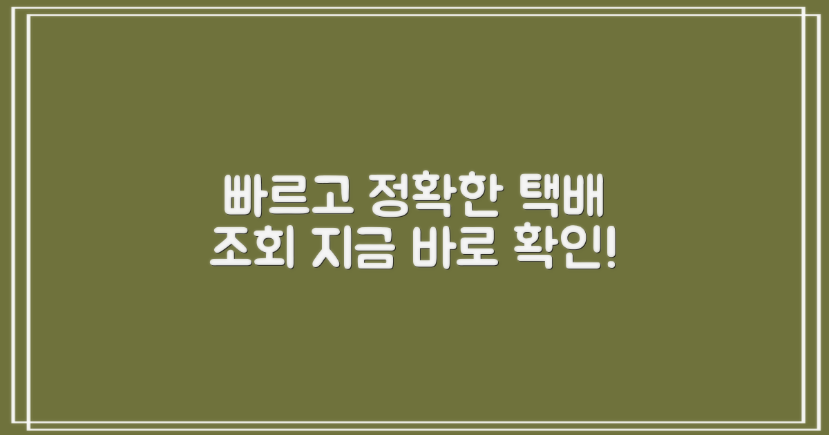 택배 조회, 빠르고 정확하게