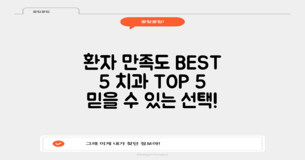 환자 만족도 높은 BEST 5 치과